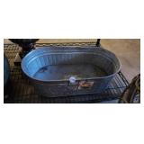 21" LONG GALVANIZED OVAL TUB