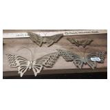 (4) BRASS BUTTERFLIES