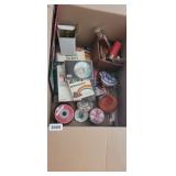 BOX FULL OF GOODIES, TRINKETS, BOOKS, ETC.