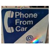 SOUTHWESTERN BELL METAL PHONE SIGN