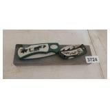 (2) POCKET KNIVES & SHARPENING STONE