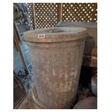 METAL TRASHCAN WITH LID