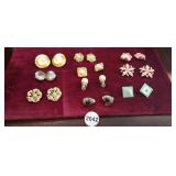 LOT OF ANTIQUE CLIP-ON EARRINGS