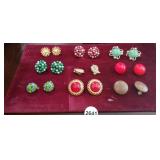 LOT OF ANTIQUE CLIP-ON EARRINGS