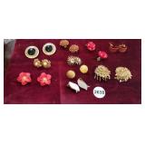 LOT OF ANTIQUE CLIP-ON EARRINGS