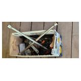 TOTE OF TOOLS AND GOODIES