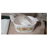 VINTAGE CORNINGWARE 3qt SPICE OF LIFE DISH WITH LD