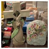 CROSS AND ROCK GARDENING DECOR