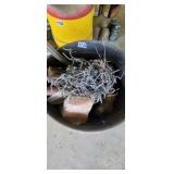 BUCKET WITH HOOKS, ETC