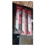 (3)  5PC. SAWZALL BLADES, NEW IN PACKAGES