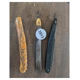 (3) STRAIGHT RAZORS