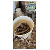BUCKET WITH BOLTS, ETC