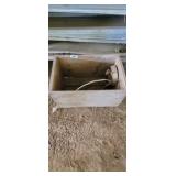 WOOD CRATE WITH ?