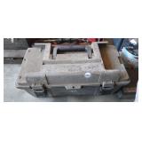 TOOLBOX FULL OF LARGE SOCKETS AND HOLE SAW BLADES