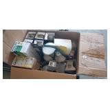BOX FULL OF DIFFERENT TYPE LIGHTBULBS