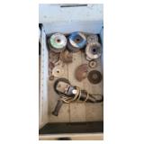DRAWER WITH  ANGLE GRINDER AND DISCS