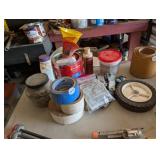 LOT OF GOODIES, TAPES, PLASTER, WHEEL, ETC