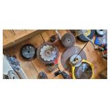 LOT OF SAW BLADES, DISCS, ETC