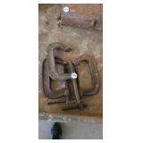 (3) LARGE C-CLAMPS