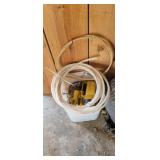 BUCKET WITH FLASHLIGHTS AND WATERLINE