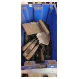 TOTE FULL OF TOOLS, TROWELS, ETC