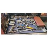 DRAWER FULL OF SOCKETS, WRENCHES, ETC