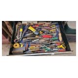DRAWER FULL OF SCREWDRIVERS, ETC