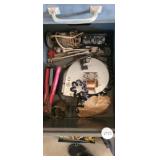 FILE DRAWER FULL OF TOOLS, HARDWARE, ETC