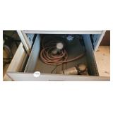 DRAWER WITH VINTAGE GAS PRESSURE REGULATOR, ETC