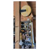 VINTAGE RETRACTABLE CORD REEL WITH DROP LIGHT