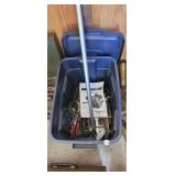 TOTE WITH LID FULL OF TOOLS