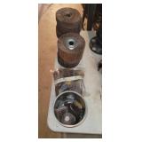 LOT OF ABRASIVE WHEEL SANDING DRUMS