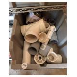 TOTE FULL OF PLUMBING COMPONETS
