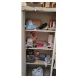 METAL CABINET WITH CONTENTS