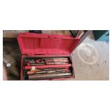TOOLBOX FULL OF REAMERS, TAP AND DIE TOOLS