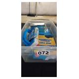 TOTE WITH CLEANING SUPPLIES, NEW