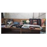 SHELF FULL OF AUCTION LEFTOVERS, MUST TAKE ALL