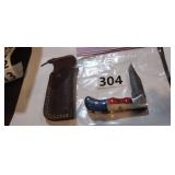 MHS CUTLERY HAND HONED POCKET KNIFE WITH SHEATH