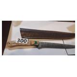 MHS CUTLERY HAND HONED 13' KNIFE WITH SHEATH