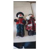 PAIR OF SNOWMEN