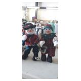 PAIR OF SNOWMEN