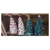 (4) DECORATIVE CHRISTMAS TREES