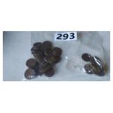 BAG OF 50 WHEAT PENNIES