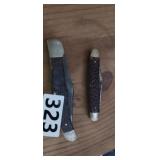 (2) VINTAGE POCKET KNIVES, KUTMASTER & WESTERN