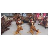 (2) TURKEY FIGURINES, ONE IS MISSING A FOOT