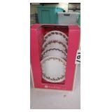 (4) APPETIZER PLATES, NEW IN PACKAGE