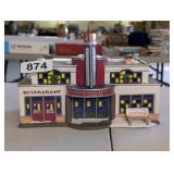 SNOW VILLAGE REINDEER BUS DEPOT
