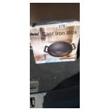 PARINI 11.5" CAST IRON WOK, NEW IN BOX