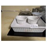 STONEWARE CORNING DISHES