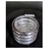 SILVER RIMMED COASTERS